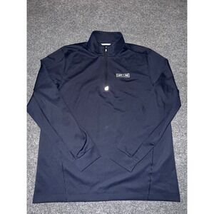 Cutter & Buck Mens Cape Line Quarter Zip Pullover Navy Blue Large UPF 50+